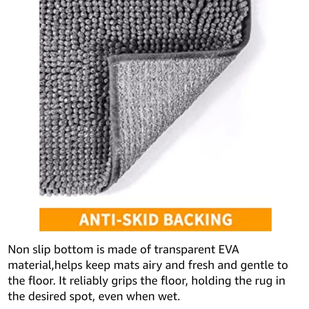Beqhause Chenille Bath Rug - 17